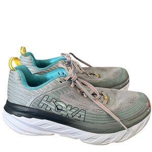 Hoka One One Bondi6 Women's Teal Gray Running Shoes Size 9